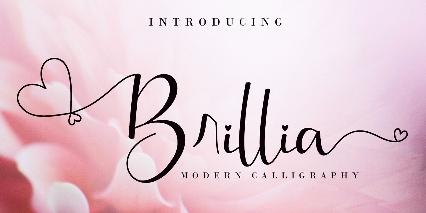 Beispiel einer Brillia Calligraphy Italic-Schriftart